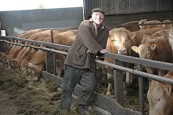 John Gibb with his pedigree Blondes
