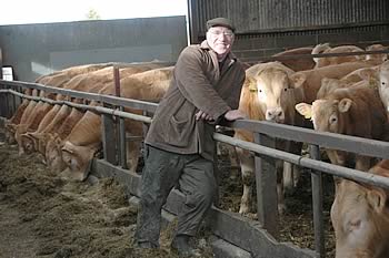 John Gibb with his pedigree Blondes 