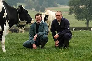 Andrew Addison (left) and herdsman John Trevakis