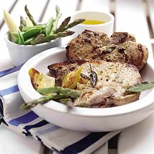 Chunky Pork Chops with Sage, Garlic and Lemon