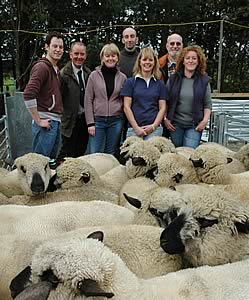 Members of the Hampshire Down Sheep Breeders' Association north east club: Matt Baker, Martyn and Glynis Harris, Nigel Hunt, Janice and Mike Baker and Helen Cooper.
