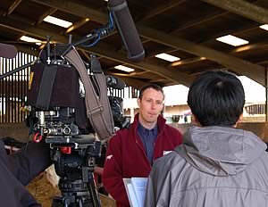 Mark Topliff and film crew