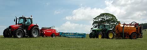 The Welger small square baler and Cook bale sledge and the Veenhuis slurry injector.
