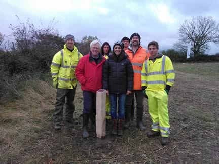 The Countryfile team with UPM Tilhill staff at the Queen Elizabeth Diamond Jubilee Wood last year