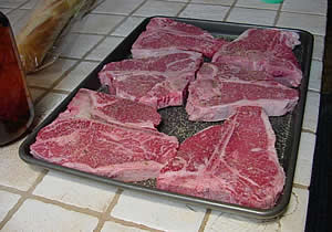 t-bone steaks